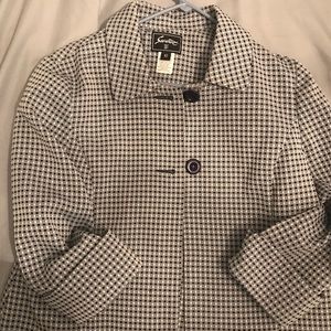 Sweet Navy Houndstooth Blazer